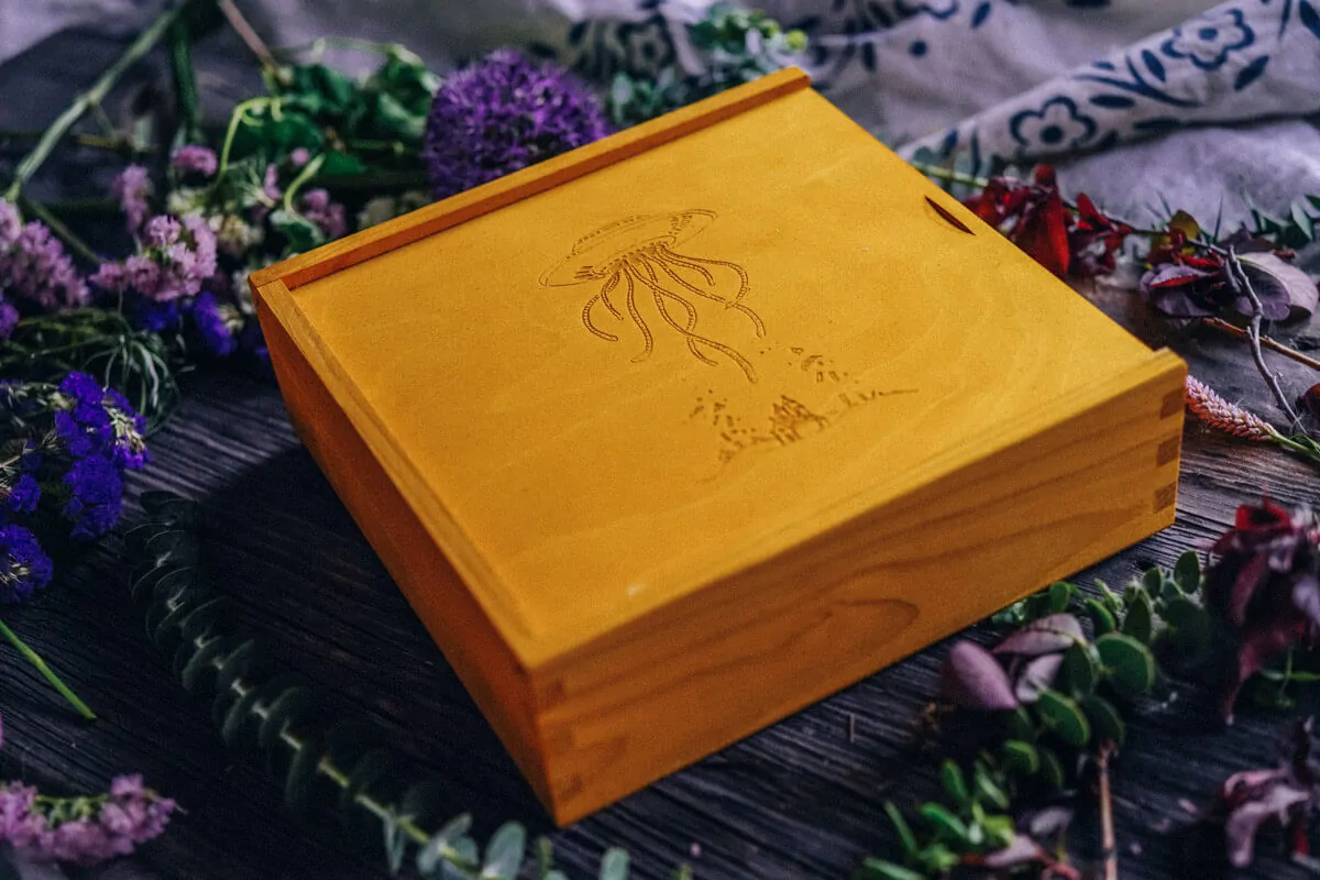 album pudełko drewniane