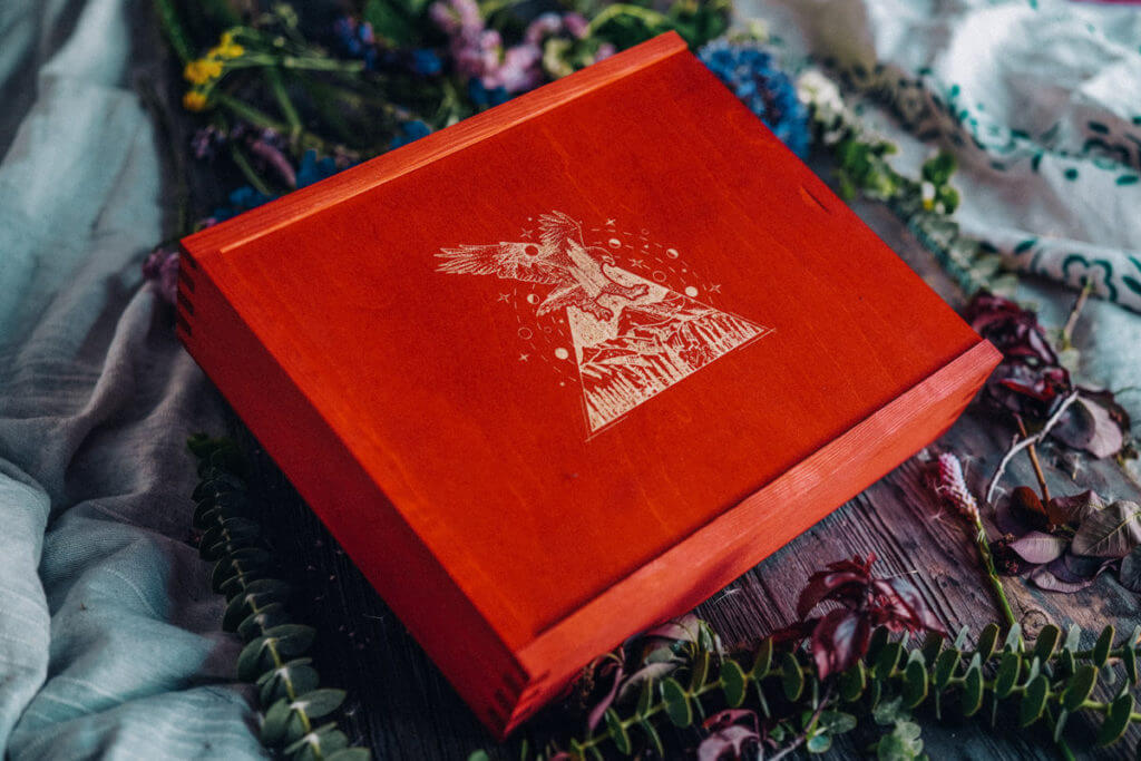 pudełko drewniane na album