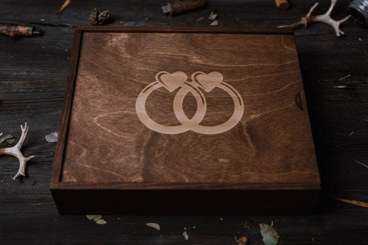 Pudełko drewniane na album 20x20cm 4