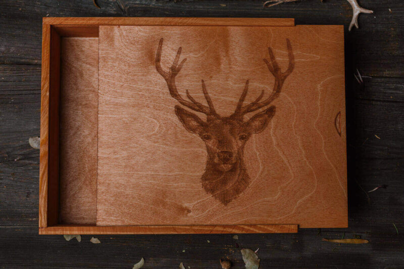 Pudełko drewniane na album 30x30cm 1