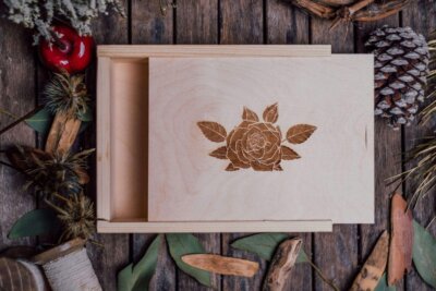 BASIC Drewniane pudełko na zdjęcia 13x19 cm