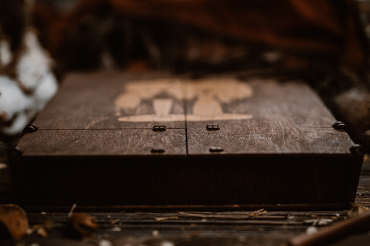 pudełka z drewna