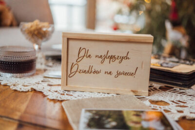 Drewniane pudełko na zdjęcia basic 15x23cm